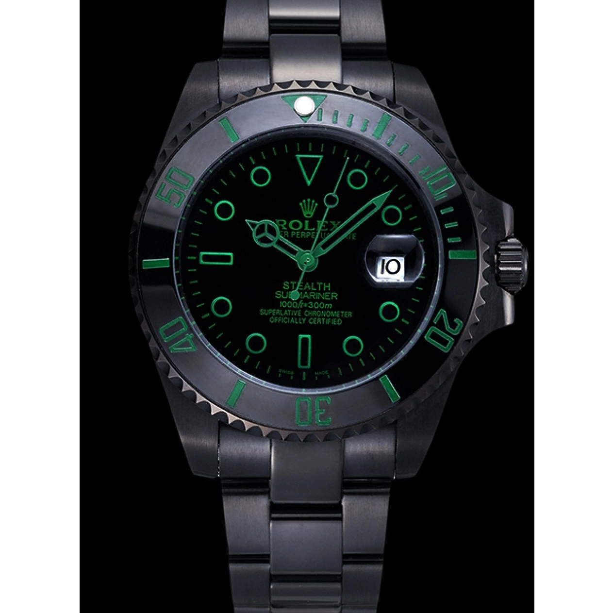Aaa replica watch Submariner Ceramic Rolex 622007 Black Stealth 0731